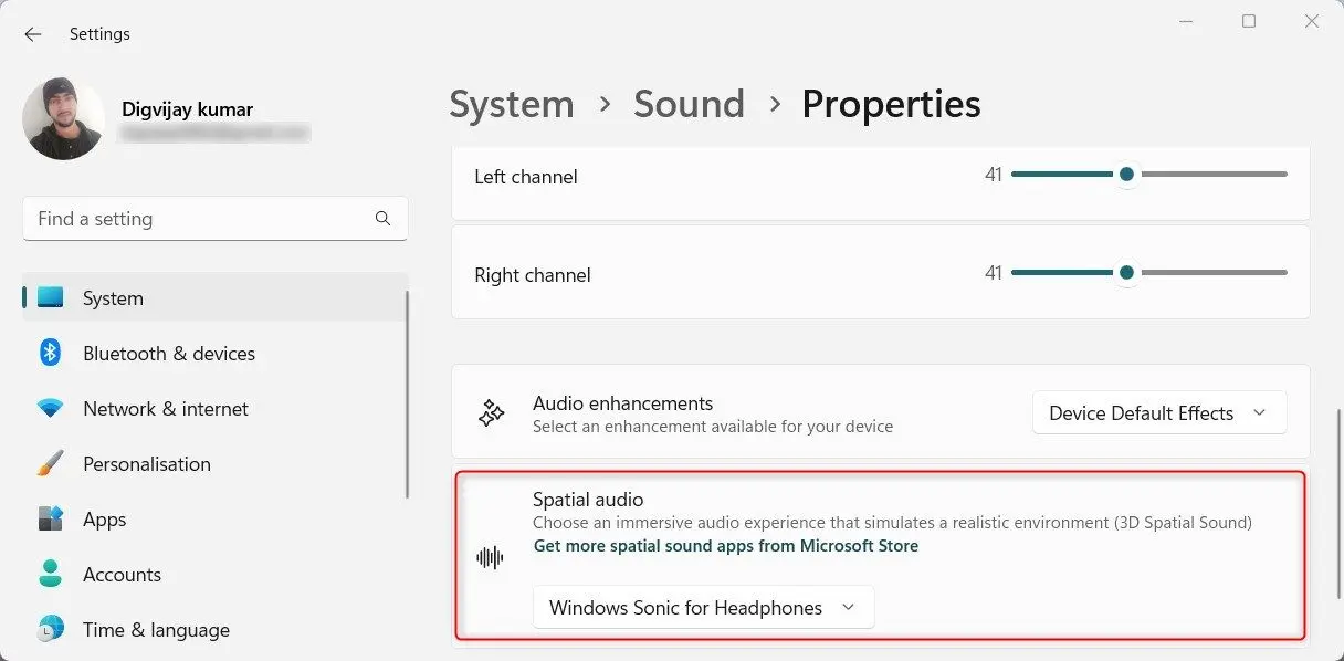 تنظیمات صدا در ویندوز 11 و روش فعال کردن صدای فضایی یا سوراند