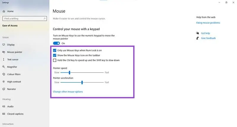 آموزش کلیک راست و چپ با کیبورد و حرکت دادن موس با کیبورد