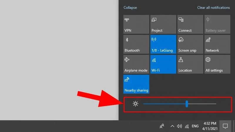 آموزش اضافه کردن نوار روشنایی به ویندوز 10 با Brightness Slider