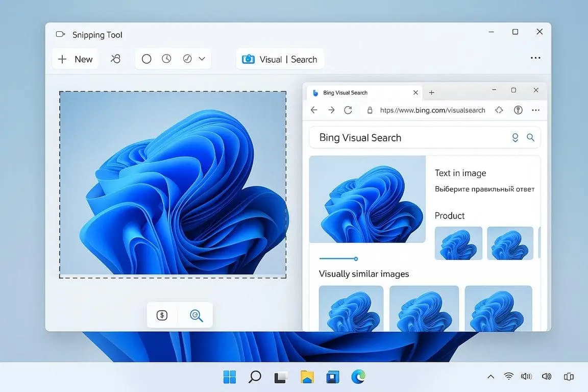 قابلیت های Snipping Tool ویندوز: ضبط صفحه، استخراج متن و جستوجوی تصویری