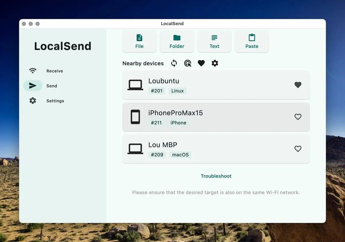 معرفی LocalSend؛ انتقال آسان فایلهای حجیم بین گوشی و کامپیوتر از طریق وای فای