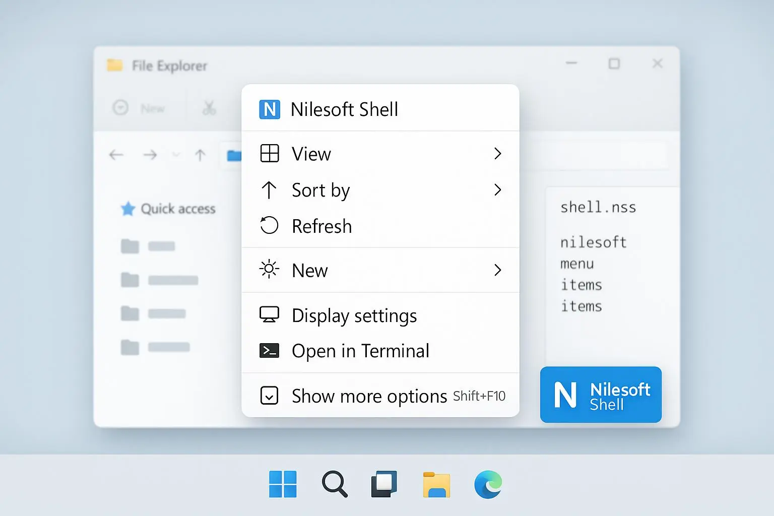 آموزش شخصی سازی منوی راست کلیک ویندوز ۱۱ با Nilesoft Shell؛ حذف و اضافه کردن گزینه‌ها