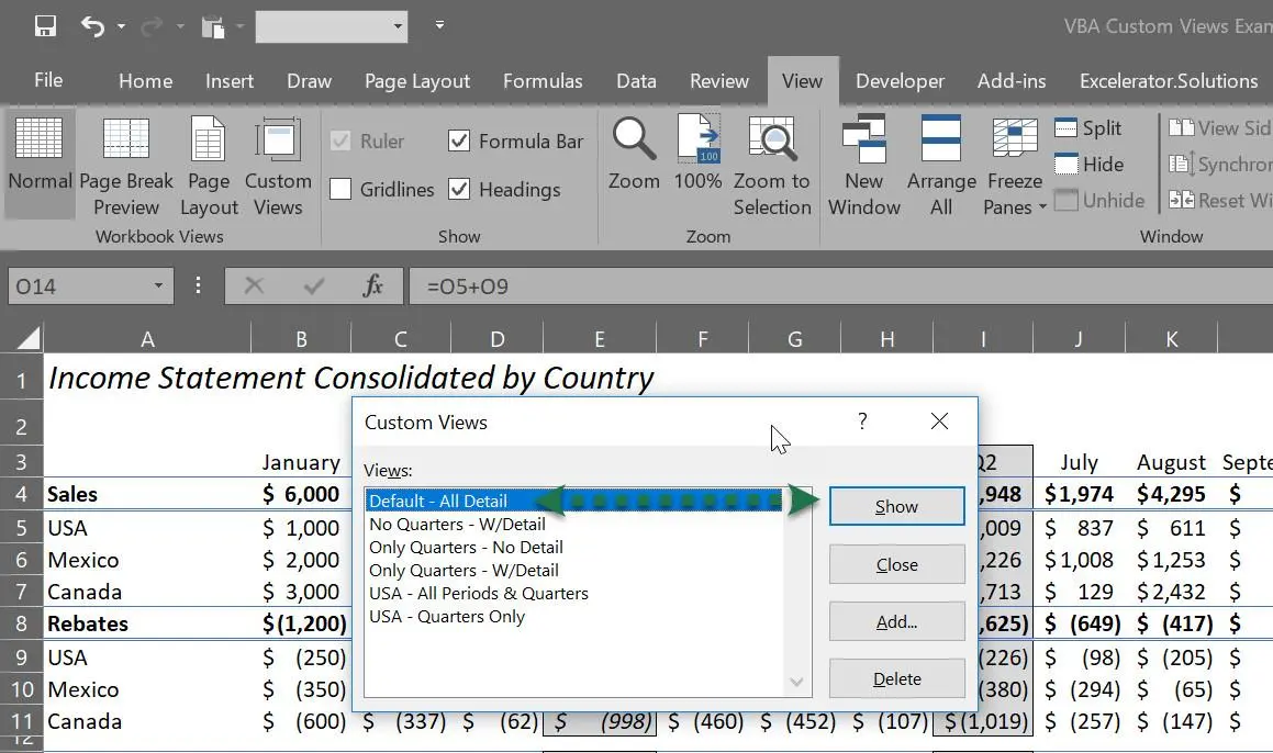 آموزش Custom Views در اکسل؛ ساخت و تغییر سریع نمای سفارشی Excel