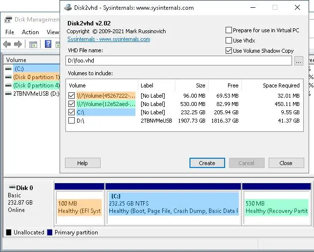 آموزش تبدیل ویندوز قدیمی به ماشین مجازی با Disk2VHD و Hyper-V