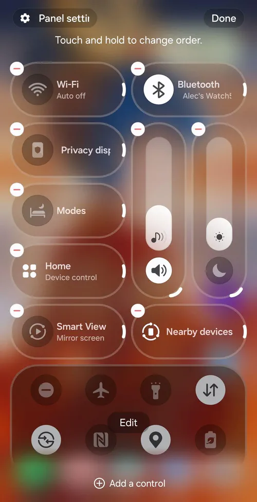 شخصی‌سازی پنل تنظیمات سریع در One UI 9؛ تغییر اندازه و جای آیکون‌ها در گوشی سامسونگ