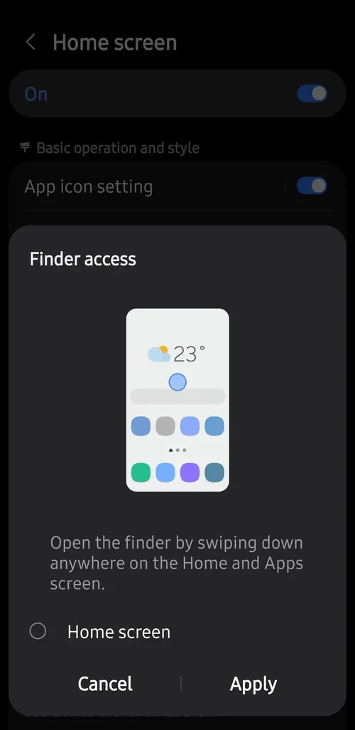 آموزش فعال کردن Home Finder در سامسونگ و جست‌وجوی هوشمند
