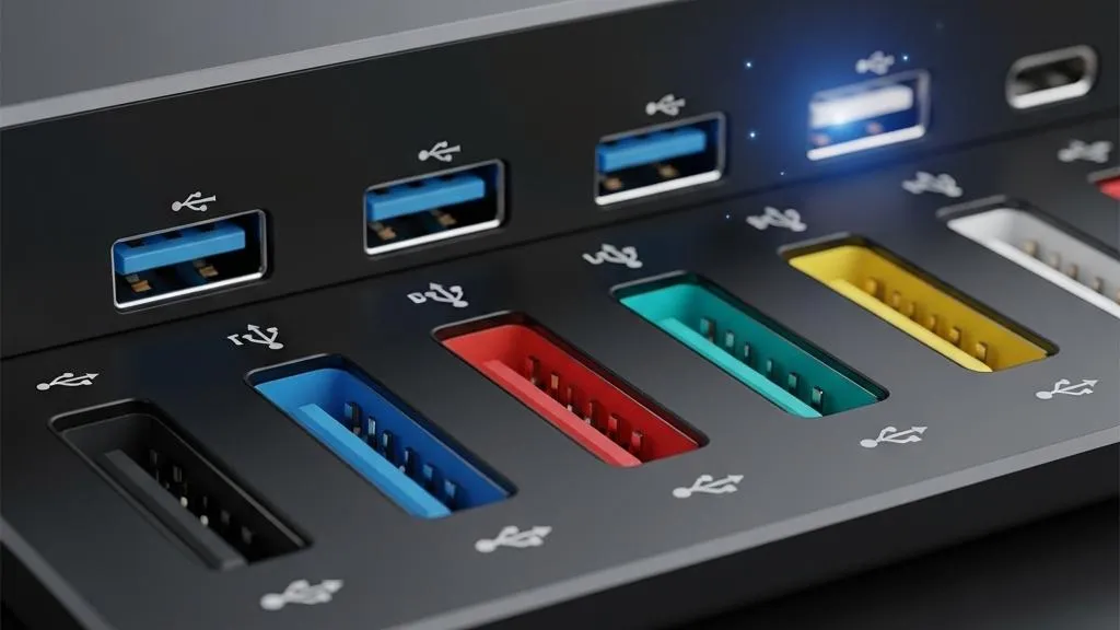 رنگ پورت USB چه معنایی دارد؟ تفاوت USB آبی، مشکی، قرمز و زرد