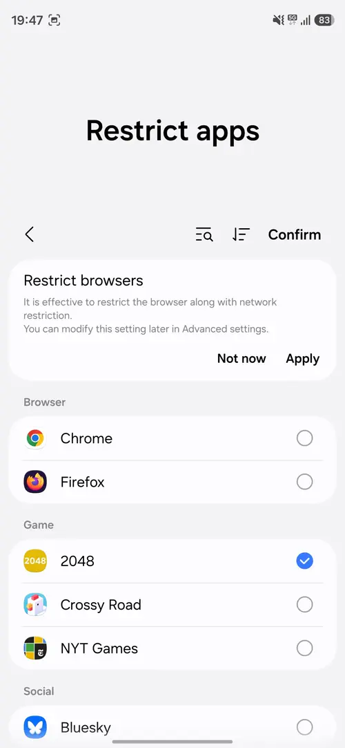 محدود کردن اینترنت برنامه‌ها در سامسونگ؛ آموزش AI Network Guard