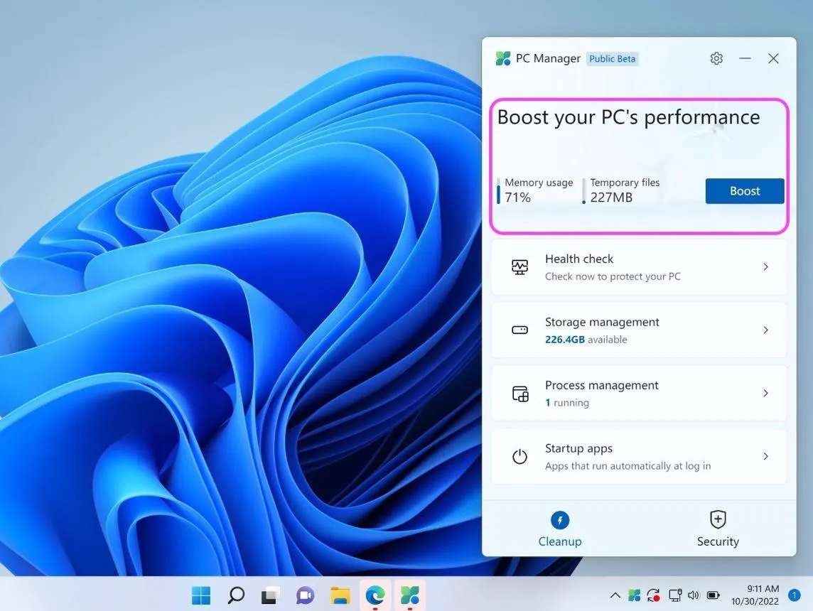 دانلود و آموزش Microsoft PC Manager؛ افزایش سرعت ویندوز ۱۱